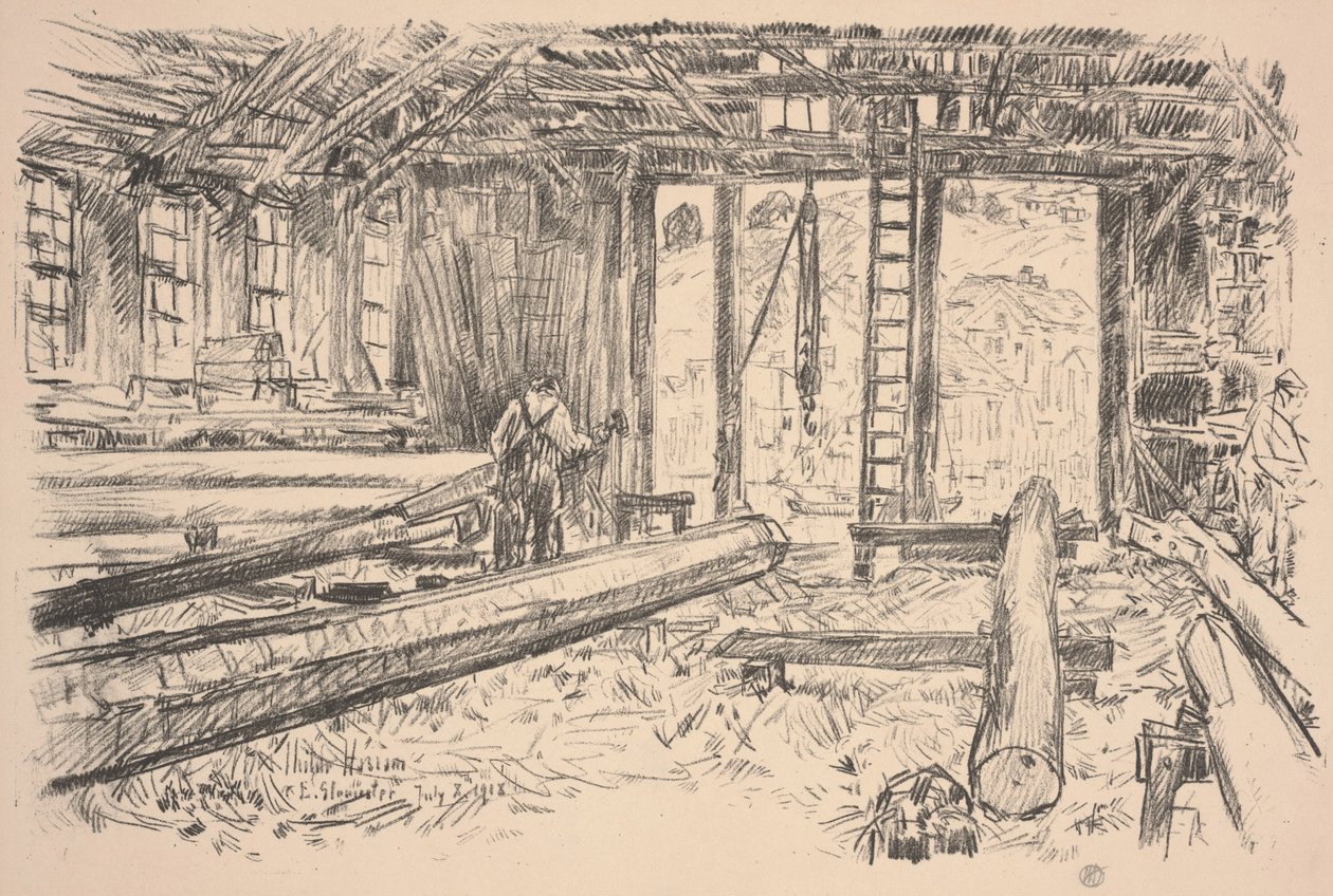 Spar Shop, Gloucester alkotó: Childe Frederick Hassam