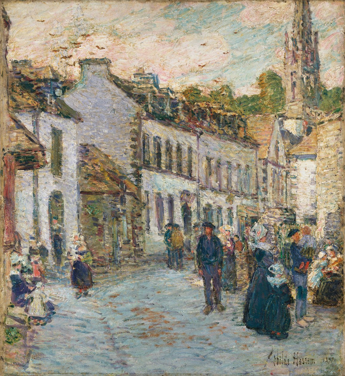 Pont Aven utca - este alkotó: Childe Frederick Hassam