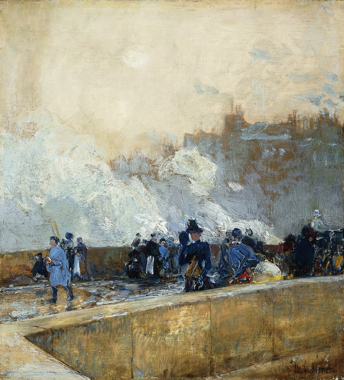 Szeles nap, Párizs alkotó: Childe Frederick Hassam