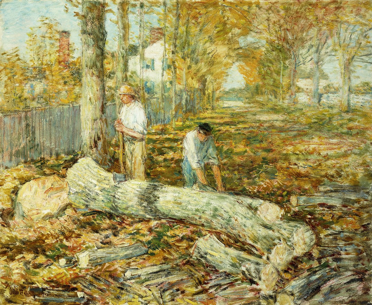 Favágók (The Old Elm) alkotó: Childe Frederick Hassam