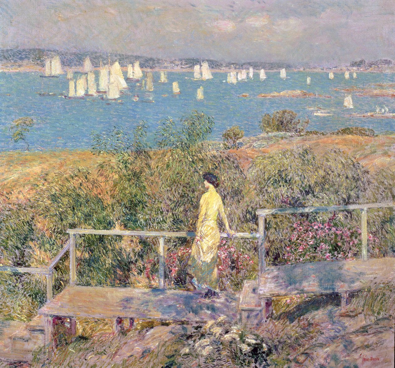 Yachtok, Gloucester alkotó: Childe Frederick Hassam
