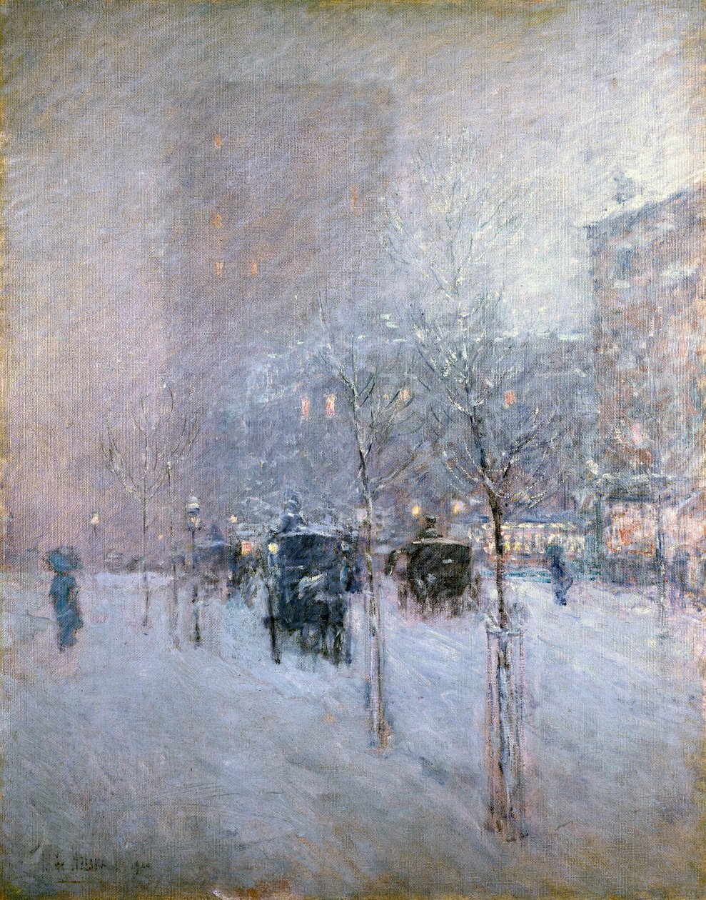 Késő délután, New York, tél, 1900 alkotó: Childe Hassam