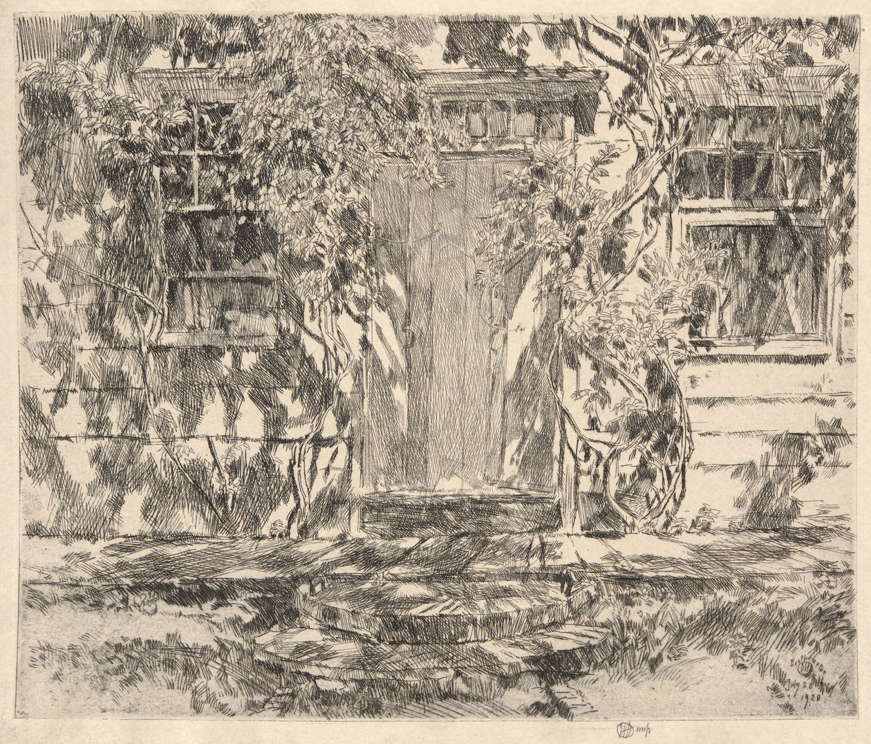 Old Doorway, Easthmapton, 1920 alkotó: Childe Hassam