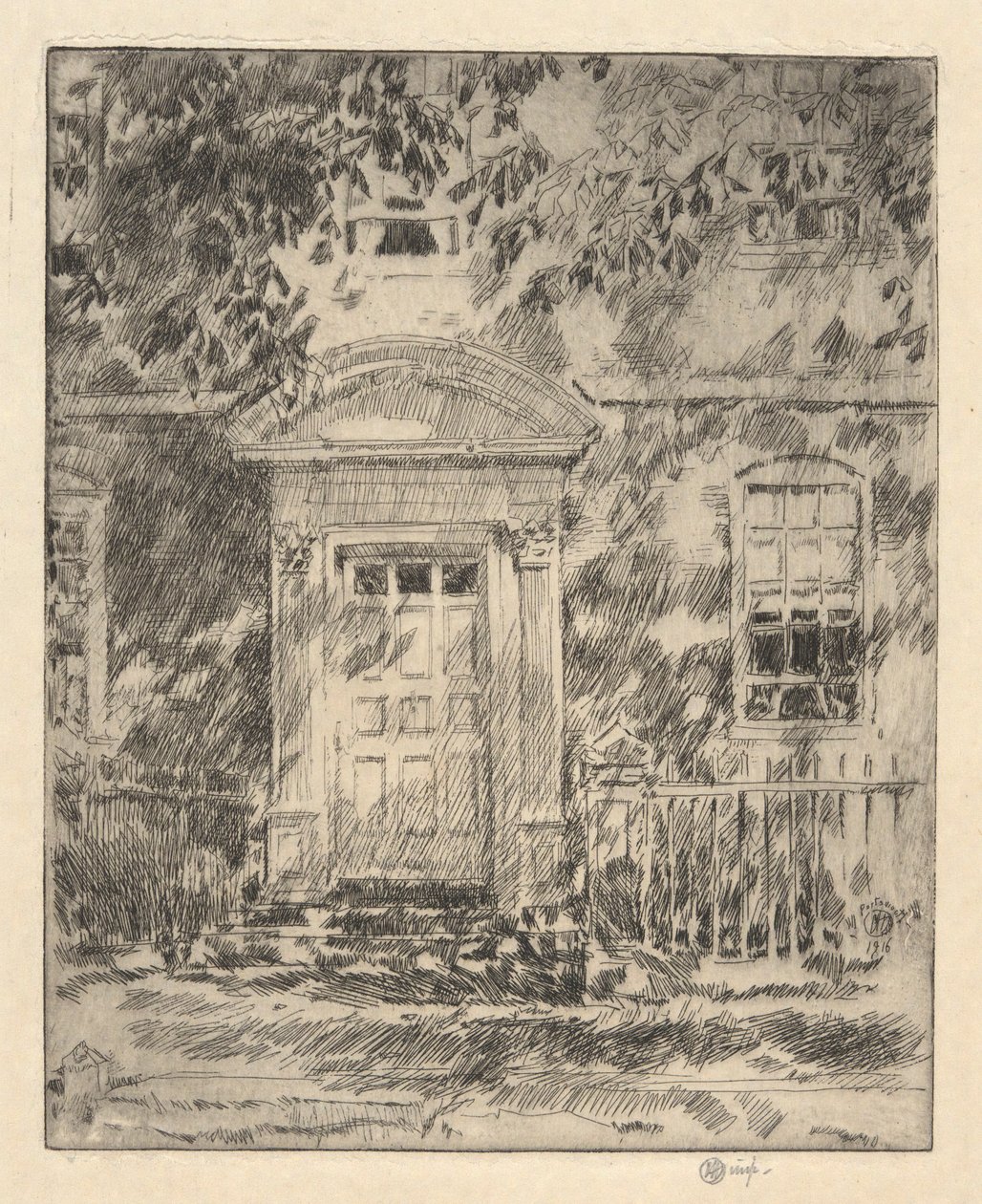 Portsmouth Doorway, 1916 alkotó: Childe Hassam