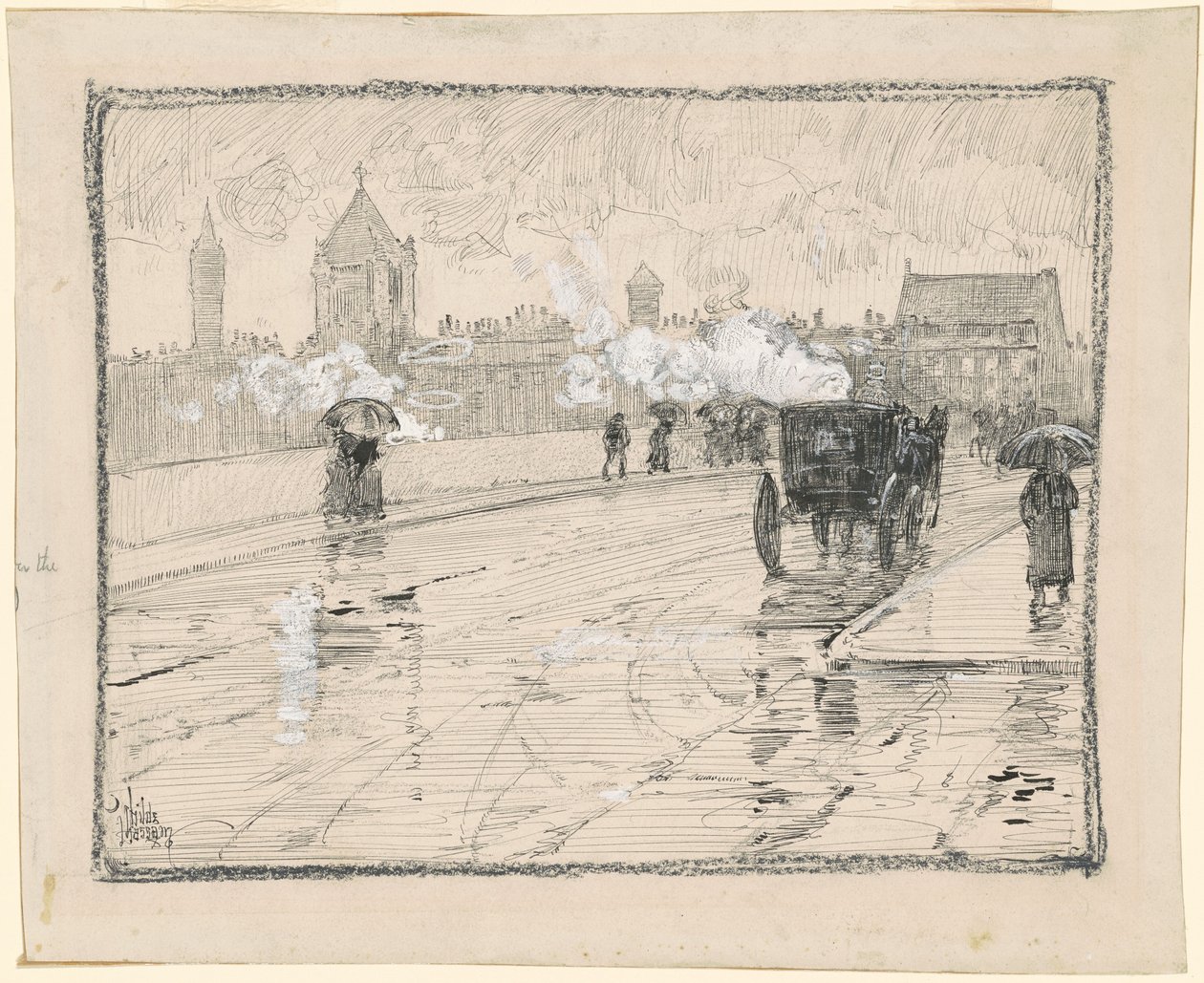 Rainy Day, Boston alkotó: Childe Hassam