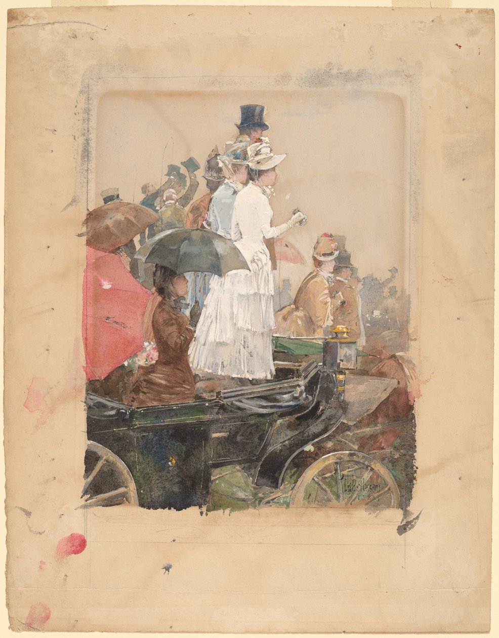 Nézők a Nagydíjon alkotó: Childe Hassam