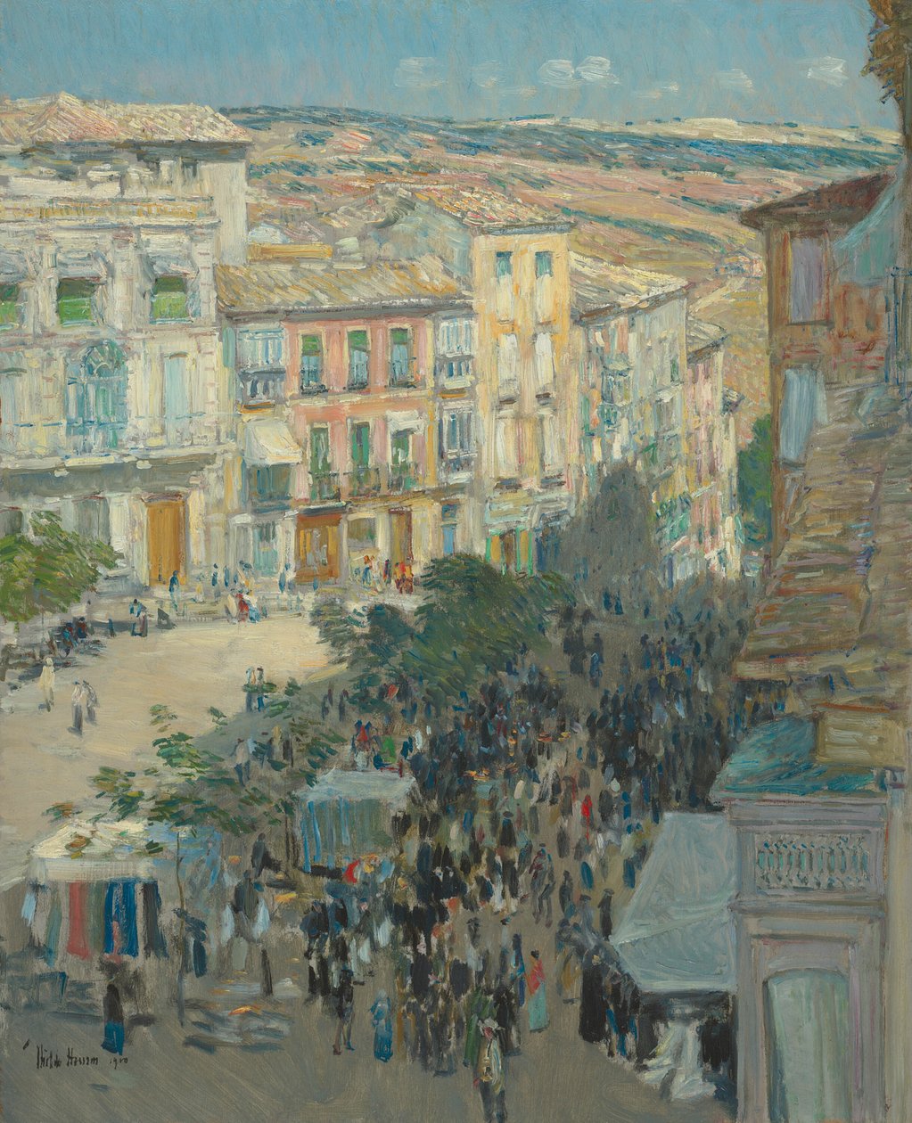 Kilátás egy dél-francia városra alkotó: Childe Hassam