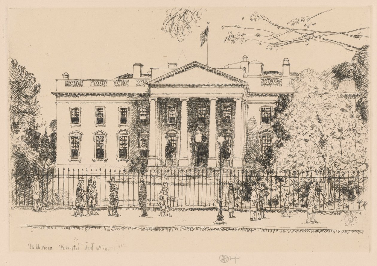 Fehér Ház, Washington, 1925 alkotó: Childe Hassam