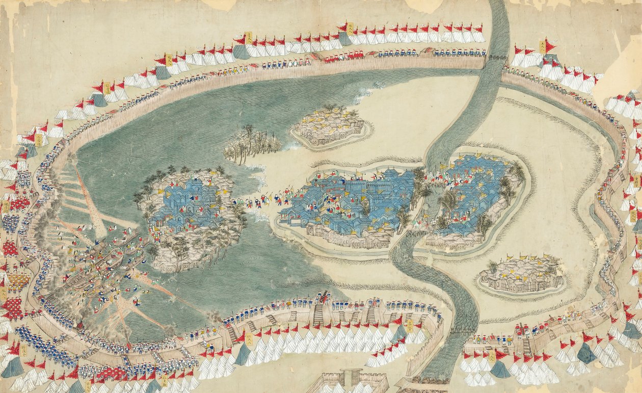 A Taiping-lázadás 1864 után. alkotó: Chinese Master.