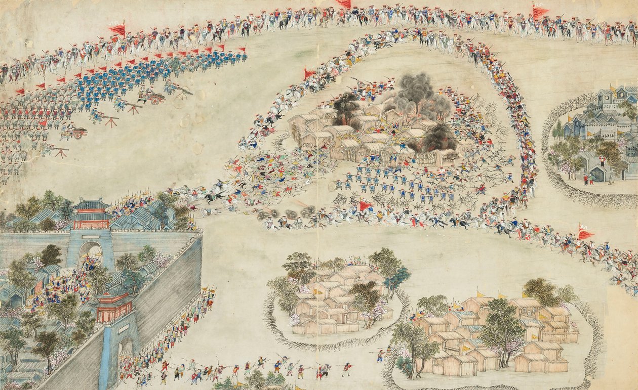 A Taiping-lázadás 1864 után. alkotó: Chinese Master.