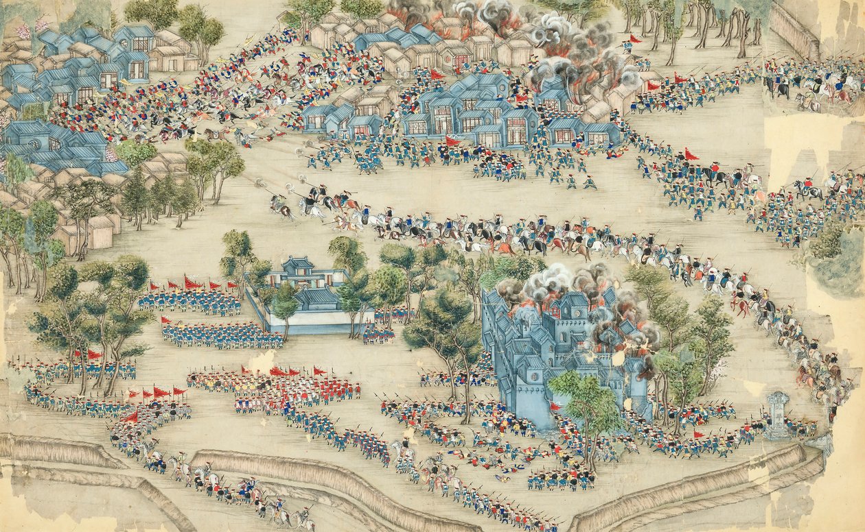 A Taiping-lázadás 1864 után. alkotó: Chinese Master.