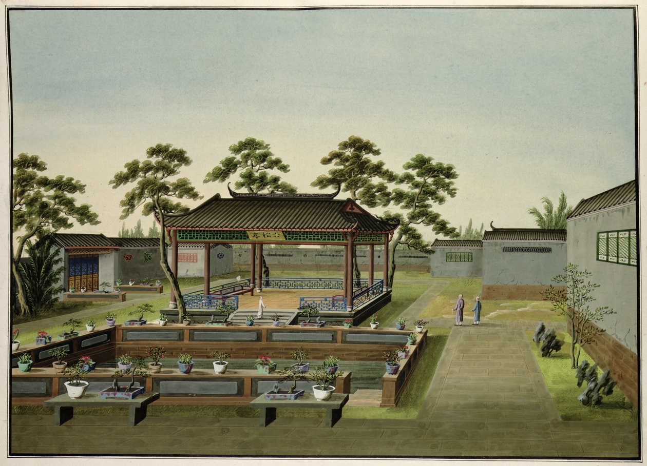 Kerti jelenet, 1820-40 körül (wc papíron) alkotó: Chinese School