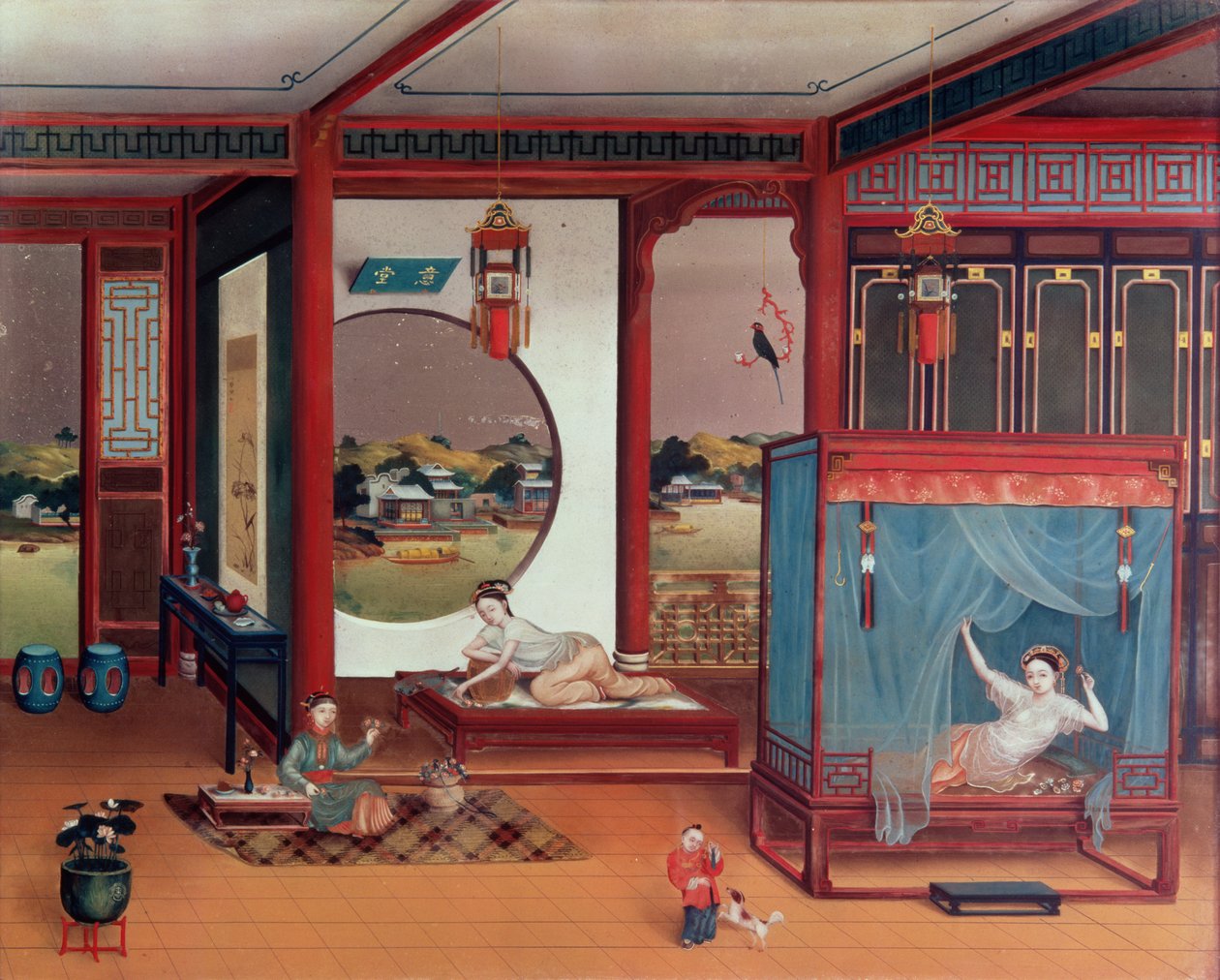 Egy belső jelenet alkotó: Chinese School
