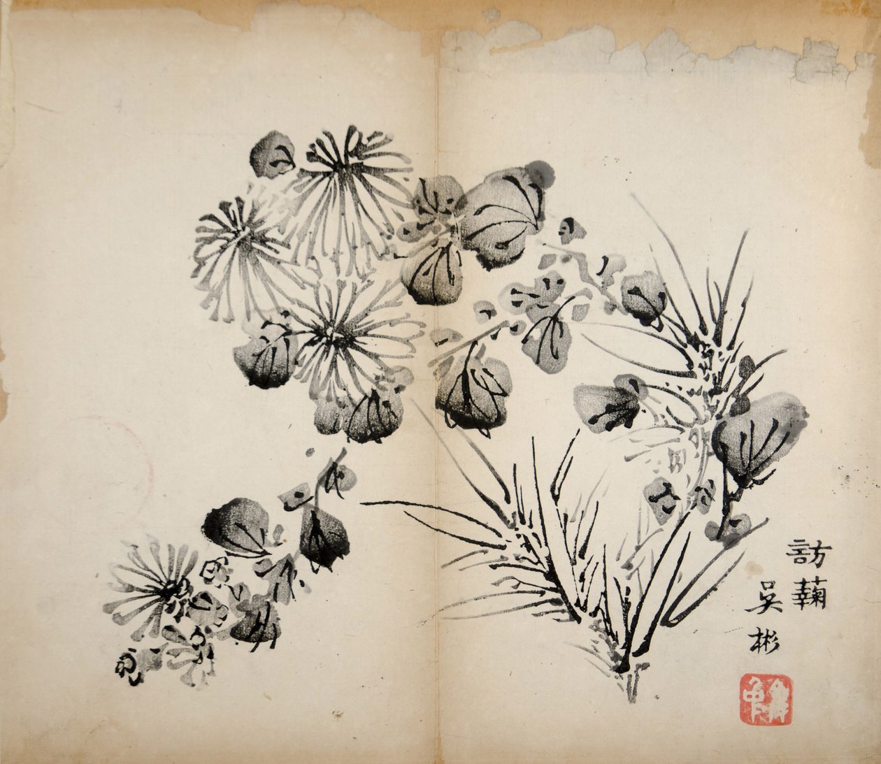 Ten Bamboo Studio Prints, 1643 (fablokk) alkotó: Chinese School
