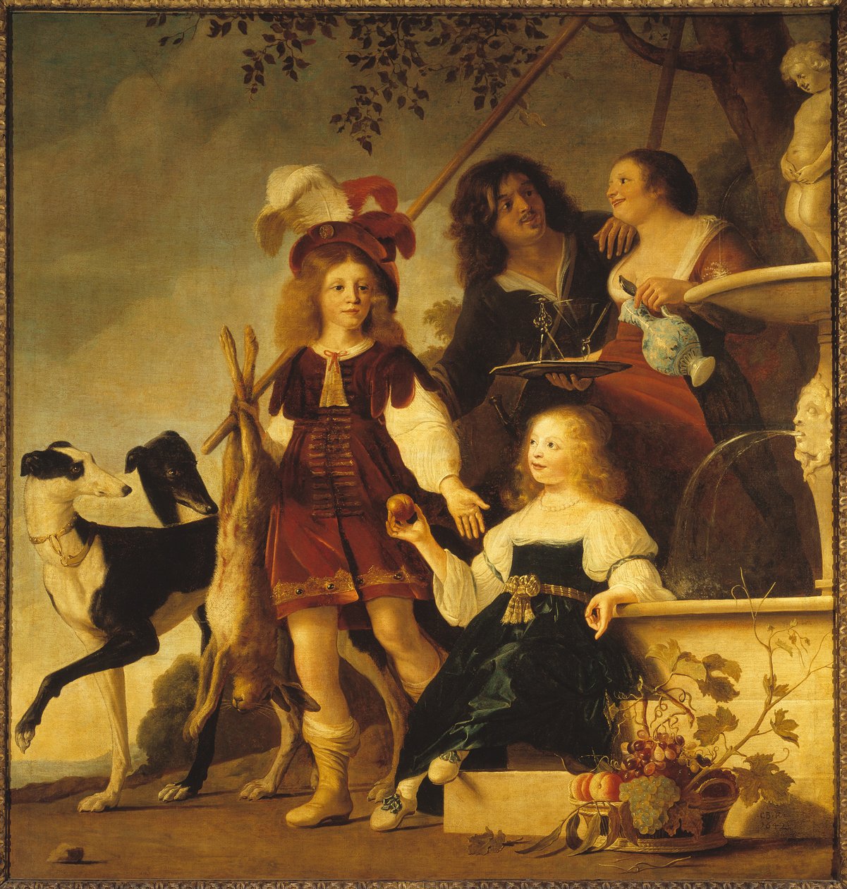 Allegorikus családi portré, 1642. alkotó: Christiaen van Couwenbergh