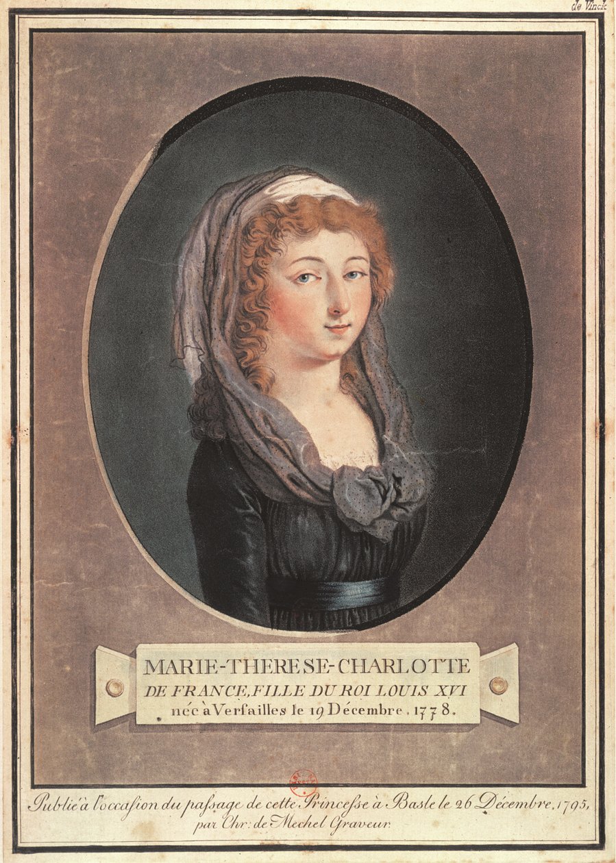 Marie-Therese-Charlotte de France (1778-1851) tizenhét éves alkotó: Christian von Mechel