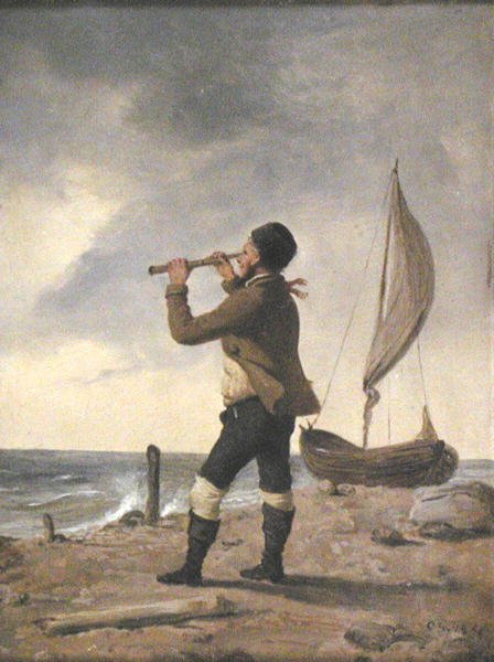 A kilátó (olaj, tábla) alkotó: Christian Andreas Schleisner
