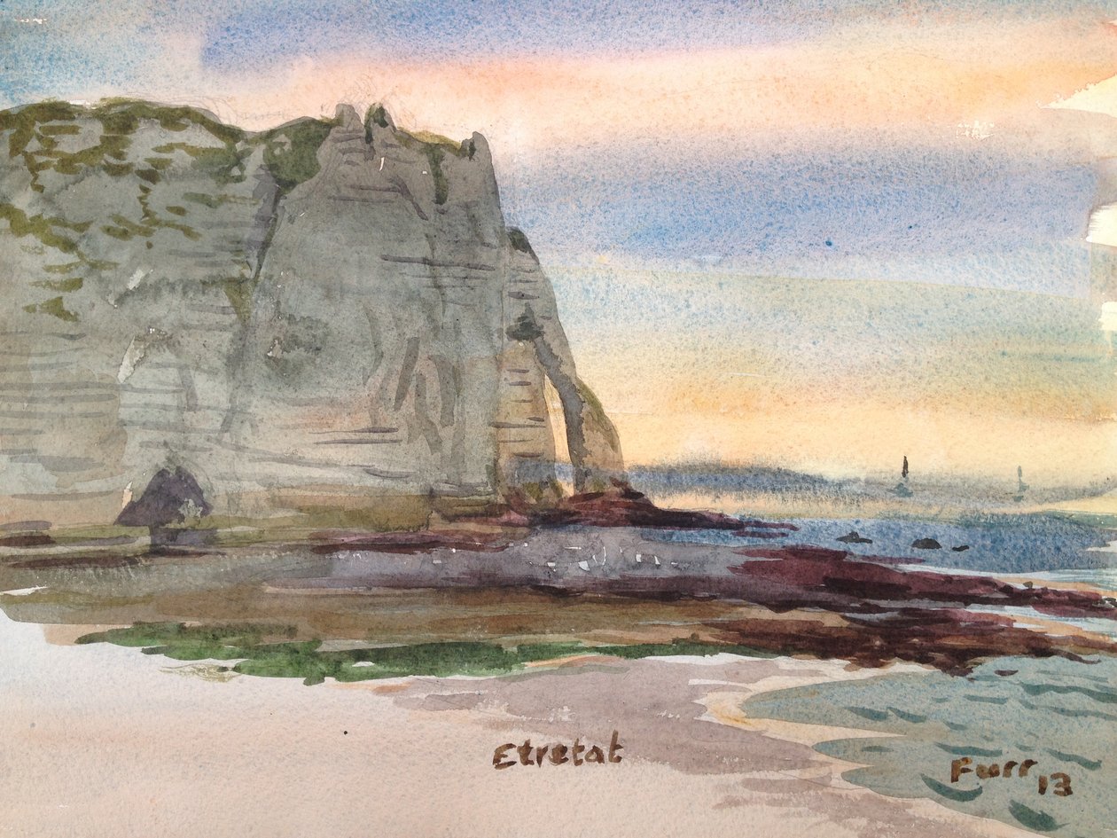 Etretat 6, 2013 (akvarell) alkotó: Christian Furr