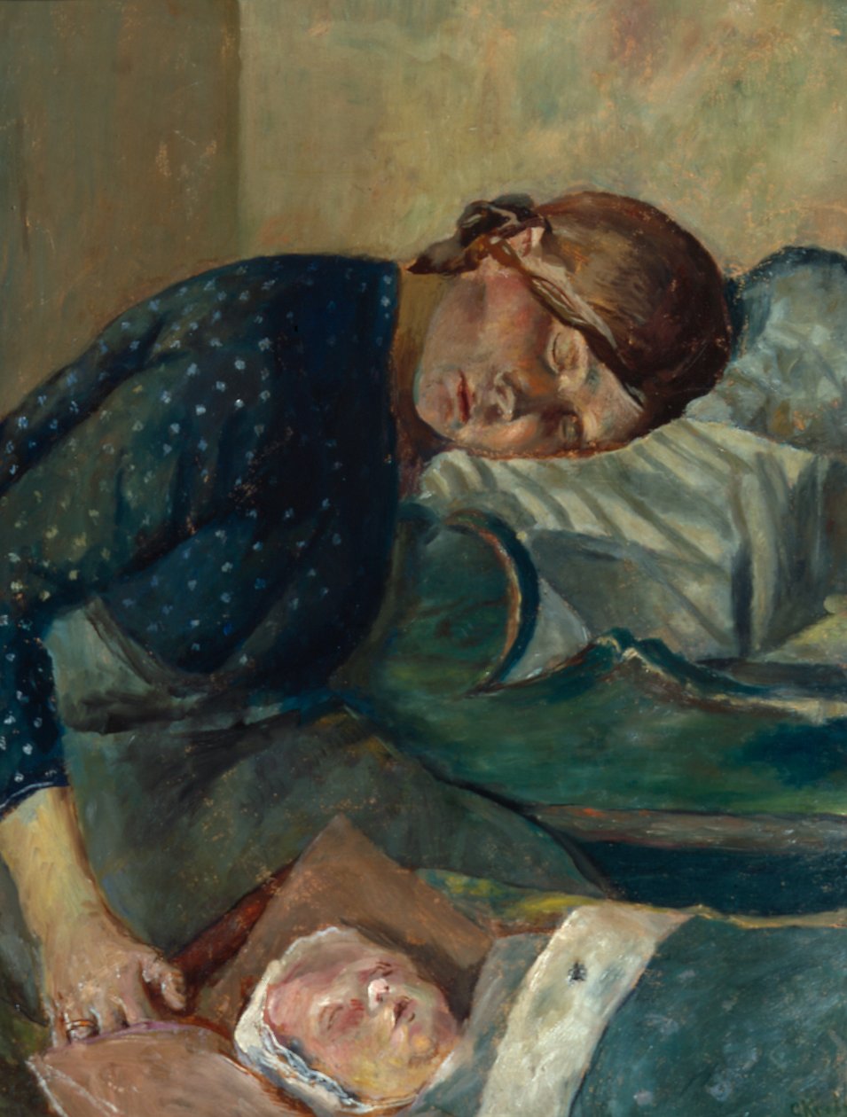 Anya és gyermeke (festmény) alkotó: Christian Krohg