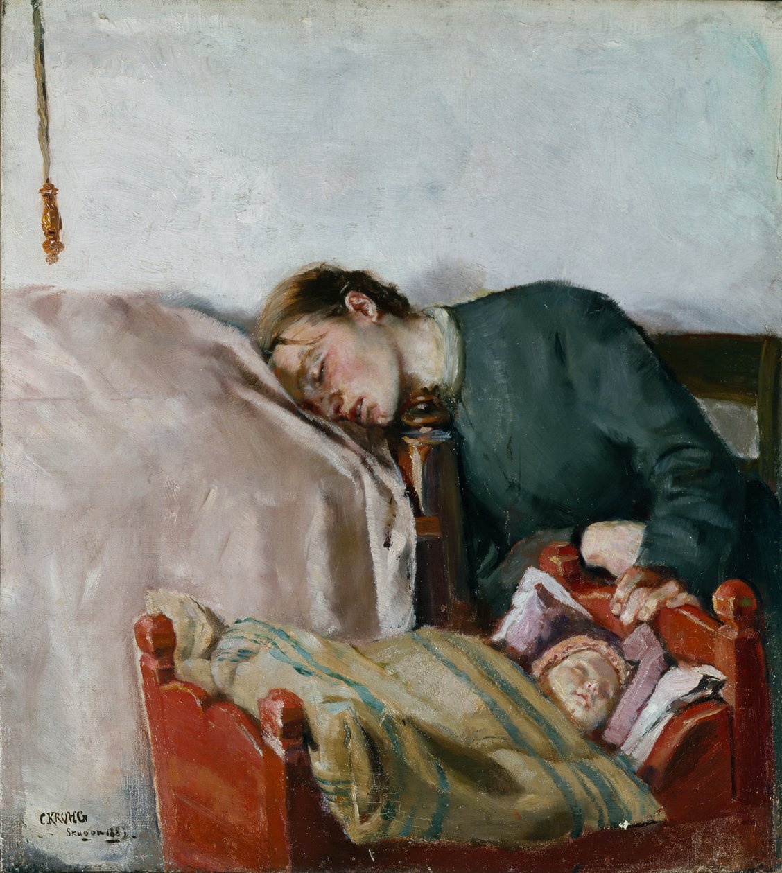 Anya és gyermeke alkotó: Christian Krohg