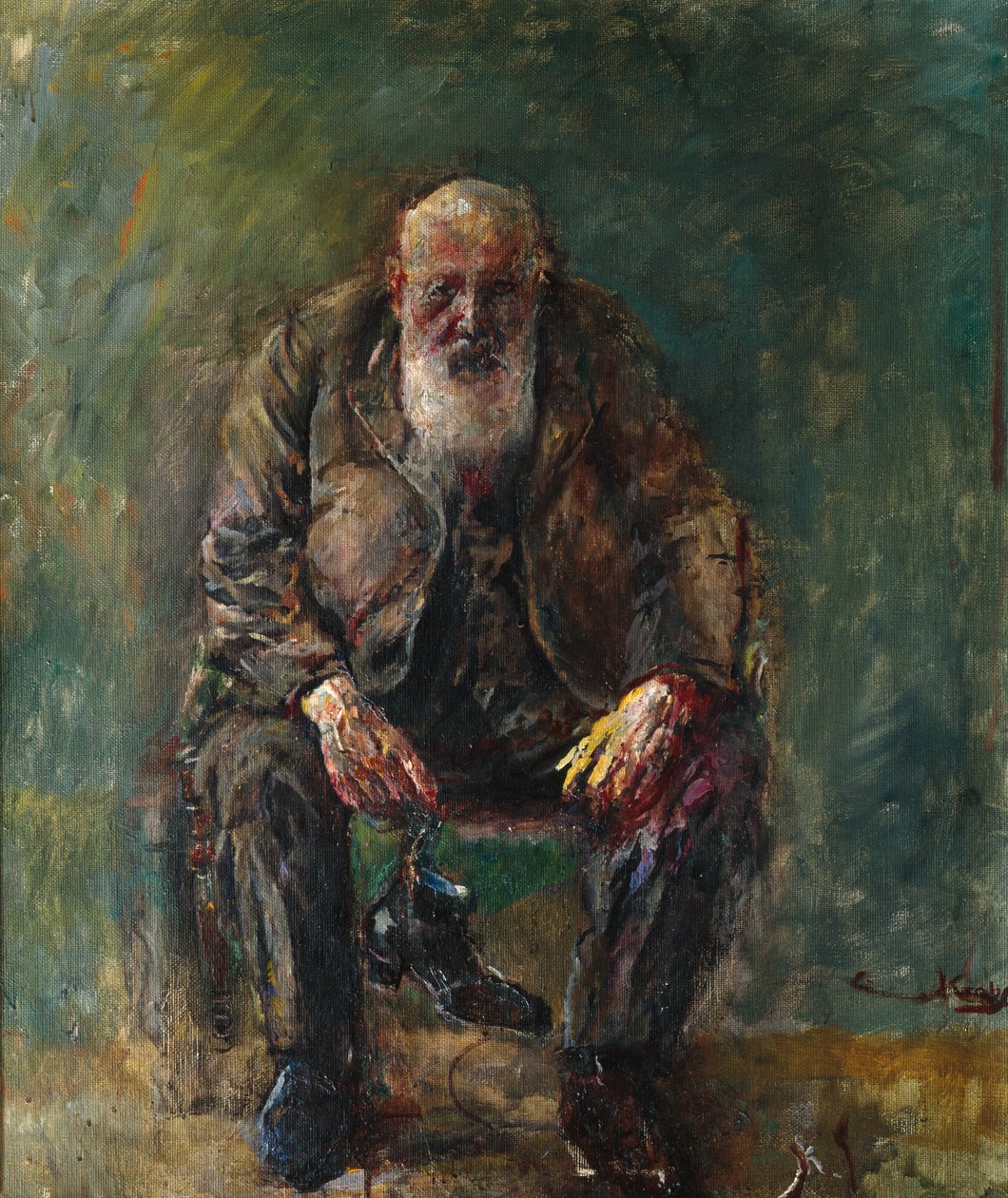 Önarckép csizmával, 1920 körül alkotó: Christian Krohg