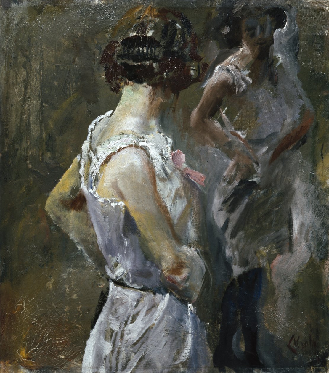 A WC (olaj, vászon) alkotó: Christian Krohg