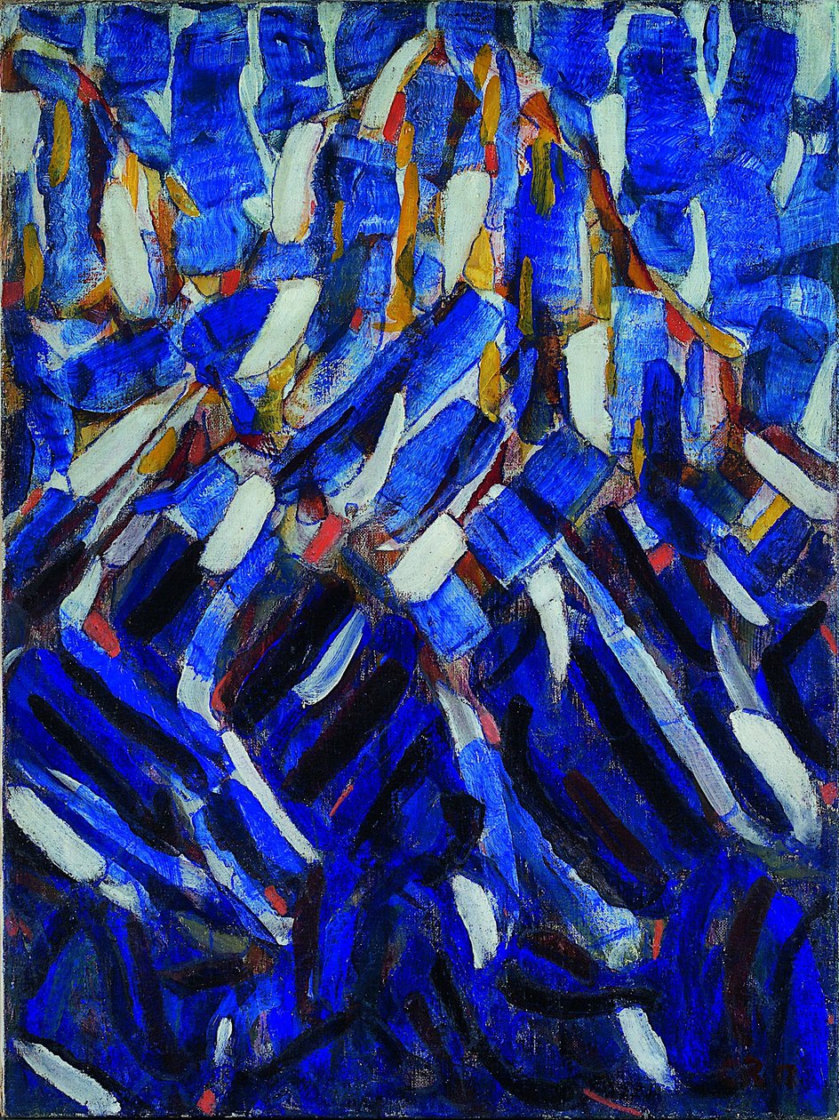Absztrakció, a Kék-hegy, 1912 alkotó: Christian Rohlfs