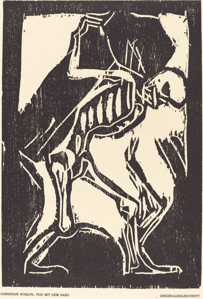 Halál koporsóval alkotó: Christian Rohlfs