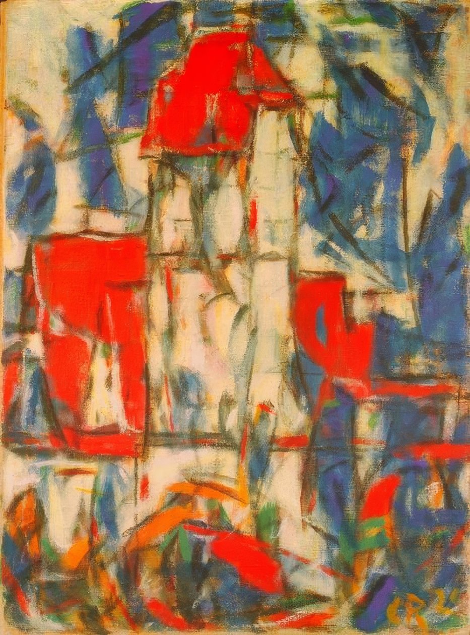 Dinkelsbühl (városkép toronnyal) alkotó: Christian Rohlfs