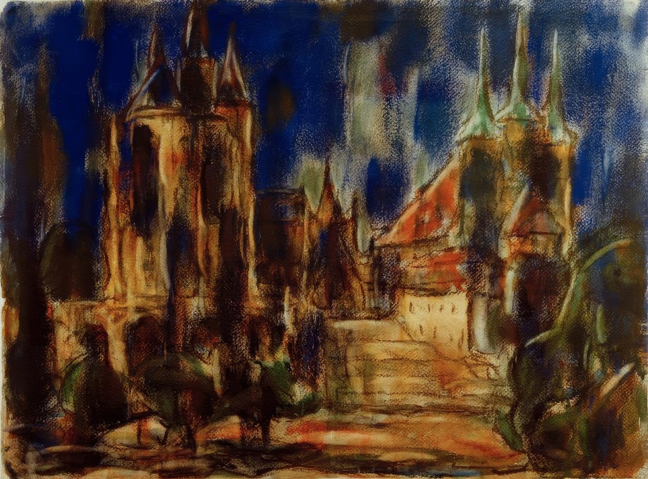 Erfurt (székesegyház és Severikirche) alkotó: Christian Rohlfs