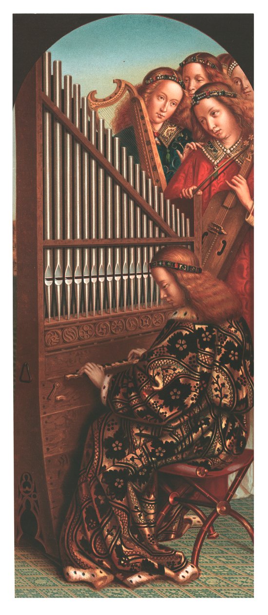 Szent Cecília az orgonánál, 1865. alkotó: Christian Schultz