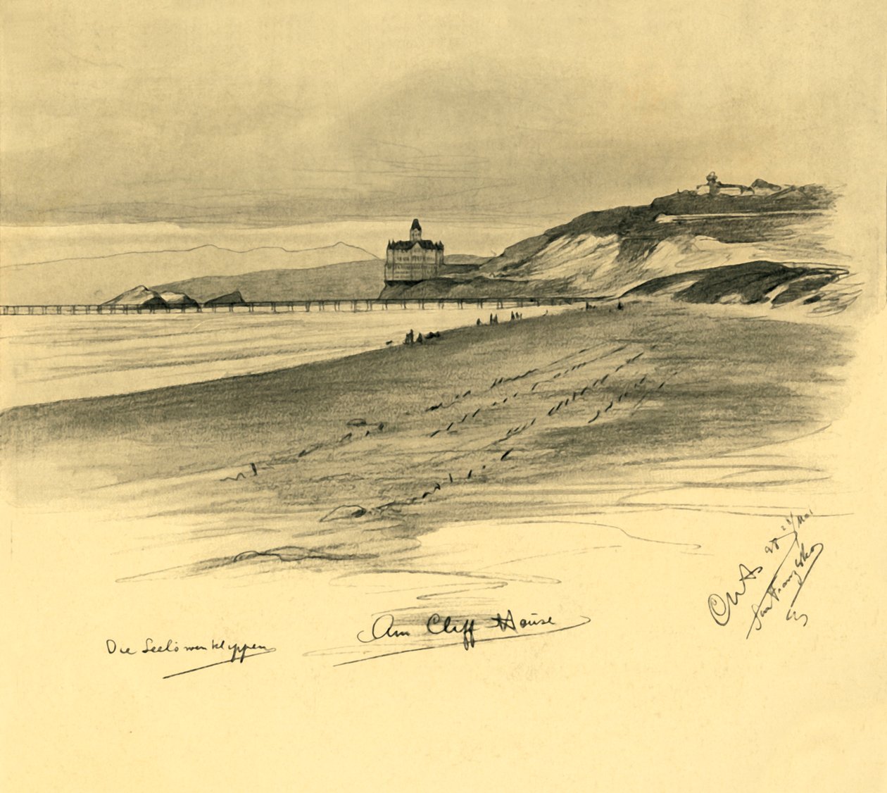 "Am Cliff House", 1898. alkotó: Christian Wilhelm Allers