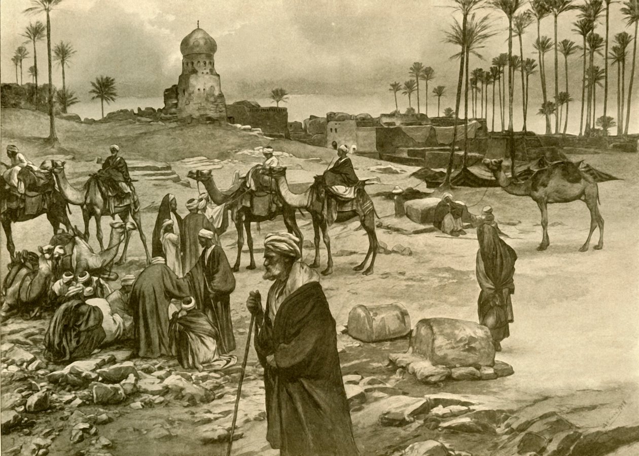 Karaván Mit-Rahine-ban, 1898. alkotó: Christian Wilhelm Allers