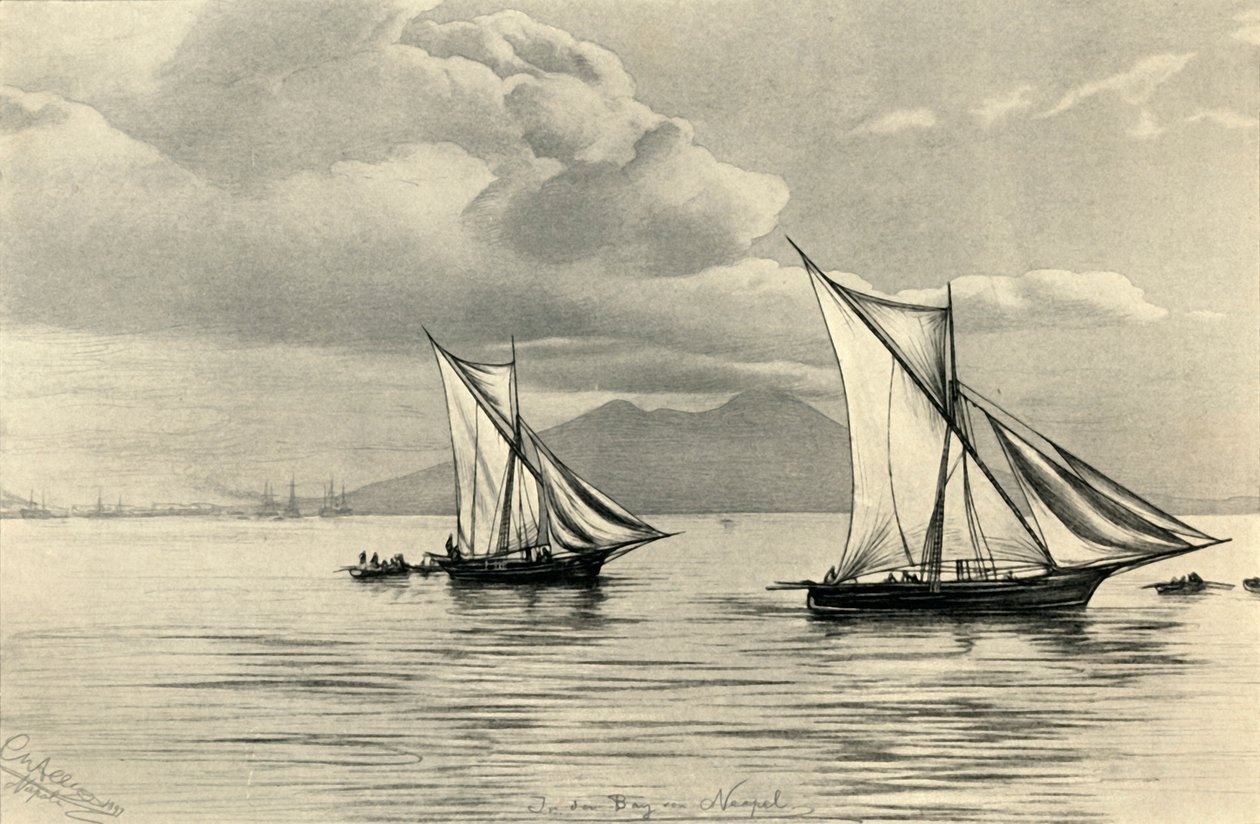 A Nápolyi-öbölben, 1898. alkotó: Christian Wilhelm Allers