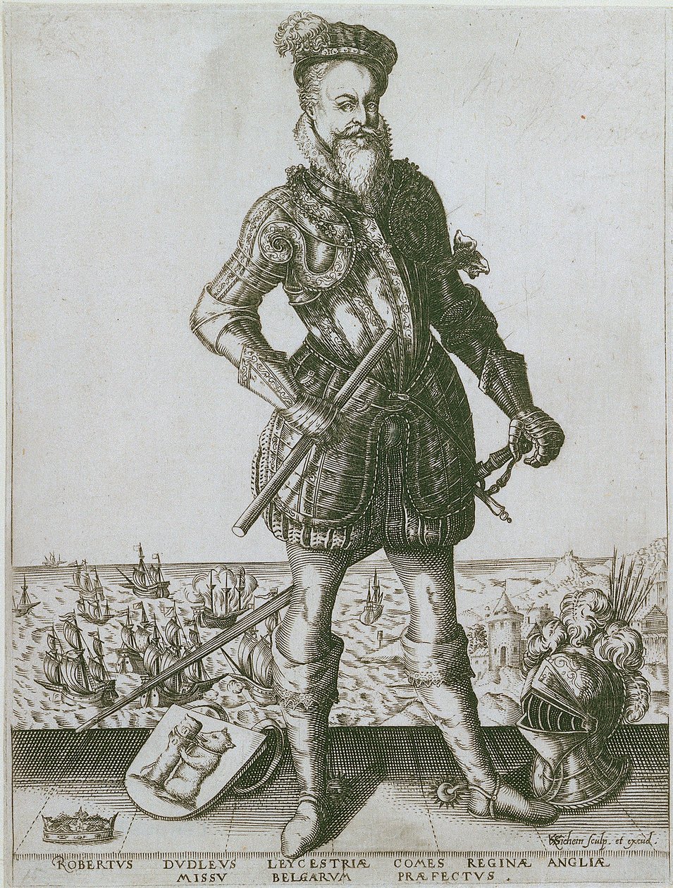 Robert Dudley alkotó: Christoffel van the Elder Sichem