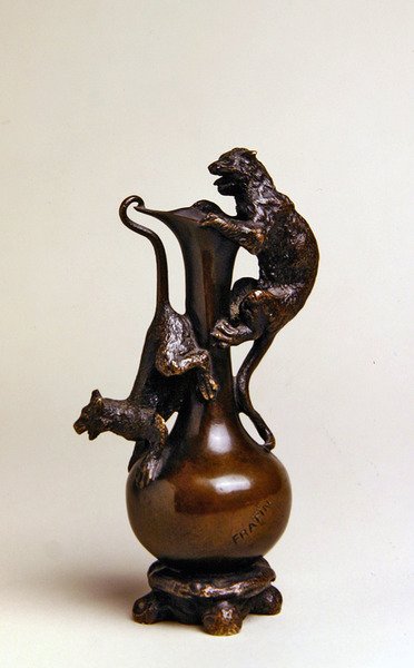 Macskák kergetőznek (bronz) alkotó: Christophe Fratin