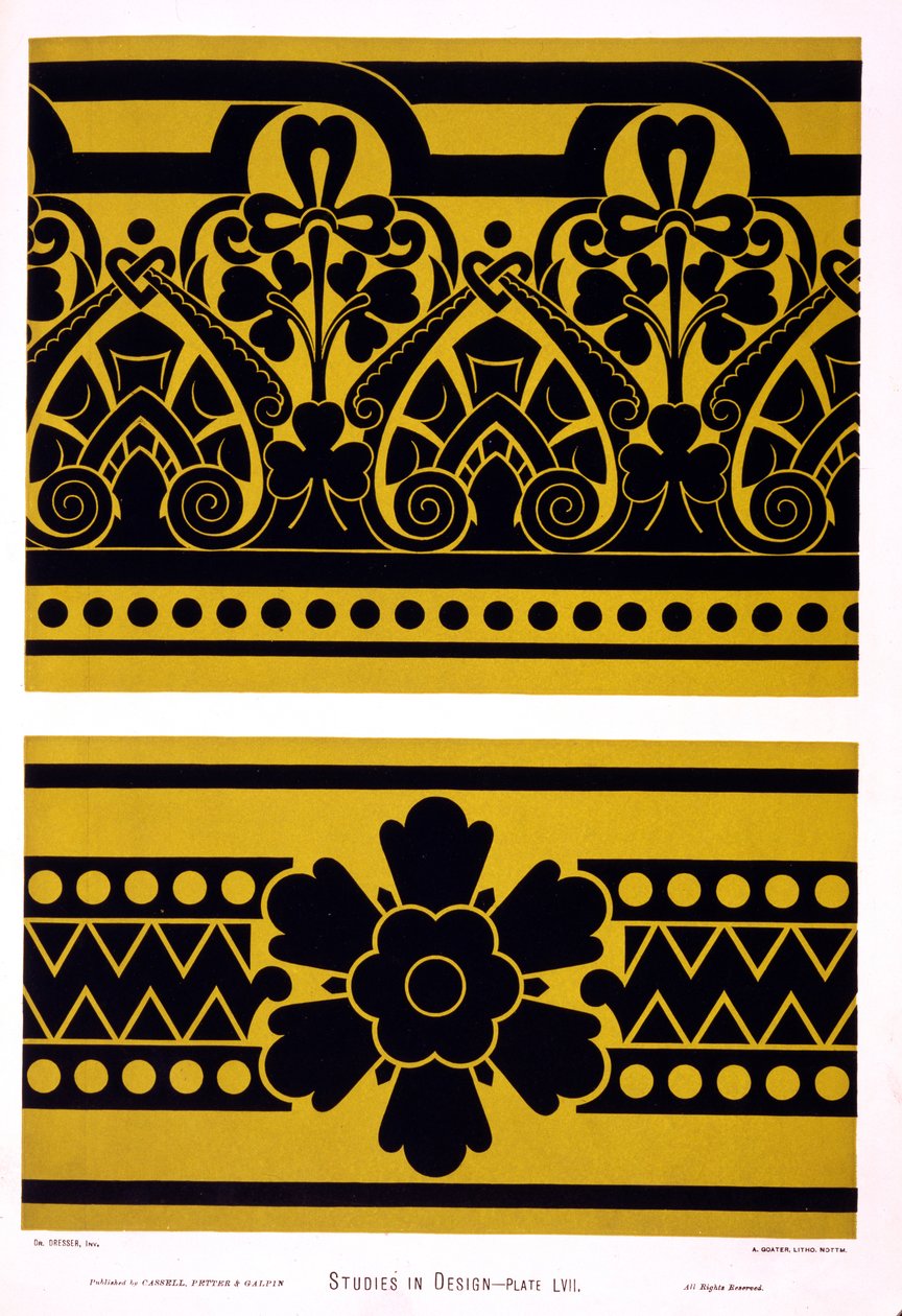 Illusztráció Christopher Dresser „Studies in Design” című könyvéből, amelyet 1876-ban adtak ki alkotó: Christopher Dresser