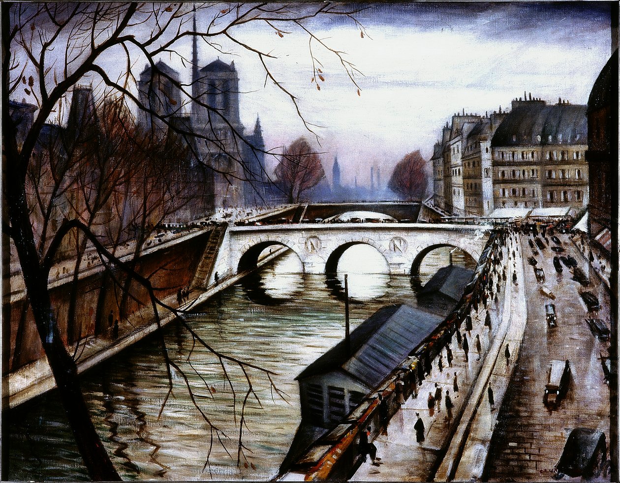 Notre Dame de Paris a Quai des Grands Augustins-tól (olaj és tempera, vászon) alkotó: Christopher Richard Wynne Nevinson