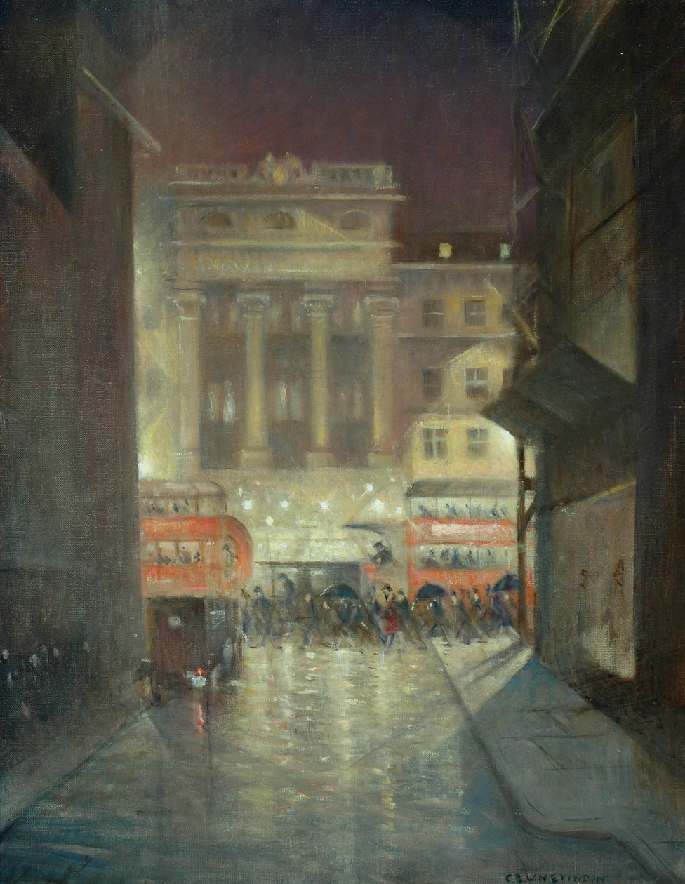 The Strand by Night, 1937 körül alkotó: Christopher Richard Wynne Nevinson