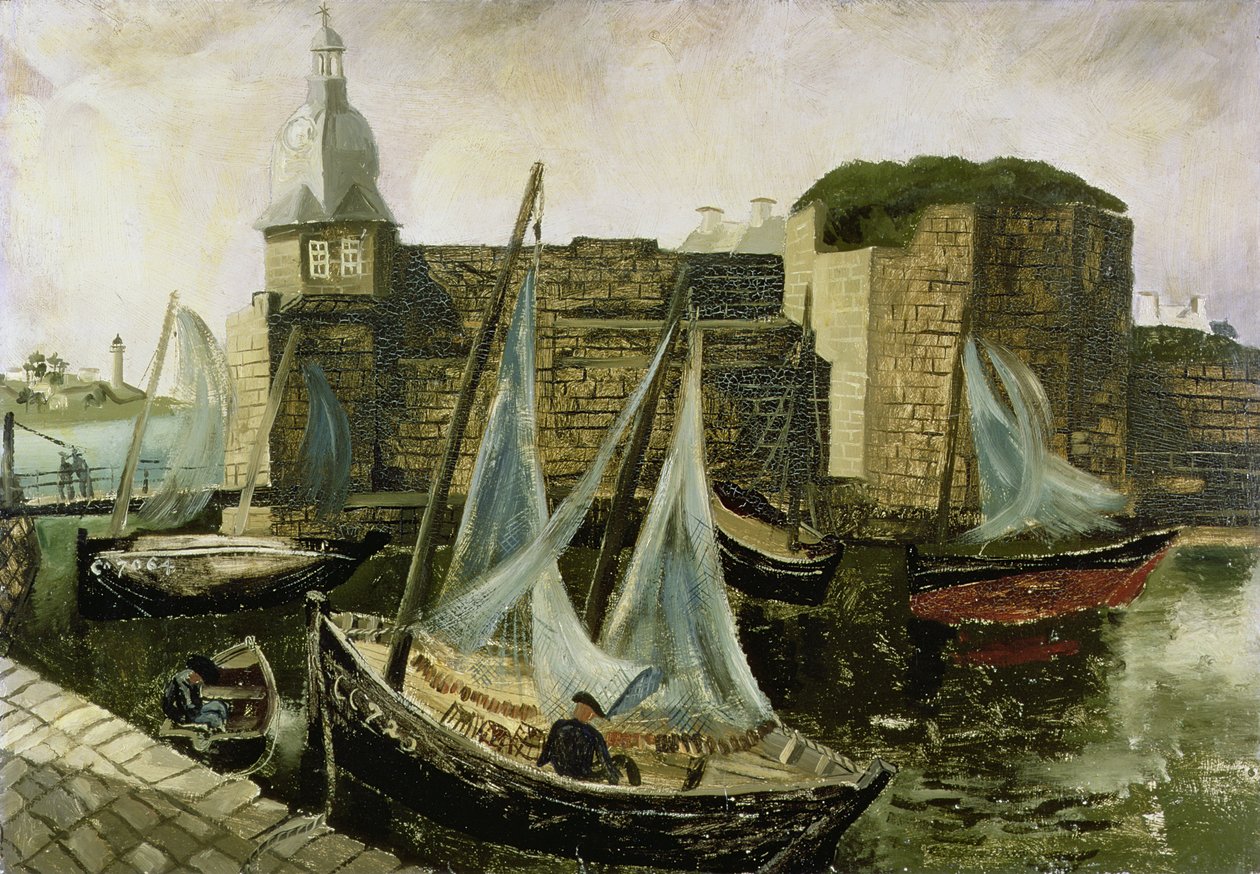 La Ville-Close, Concarneau, Bretagne, 1930 (olaj, malomdeszka) alkotó: Christopher Wood