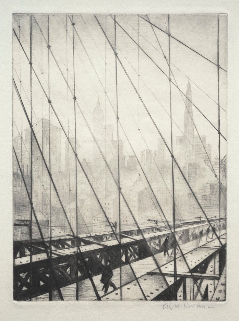 Átnézve a Brooklyn Bridge-en alkotó: Christopher Richard Wynne Nevinson