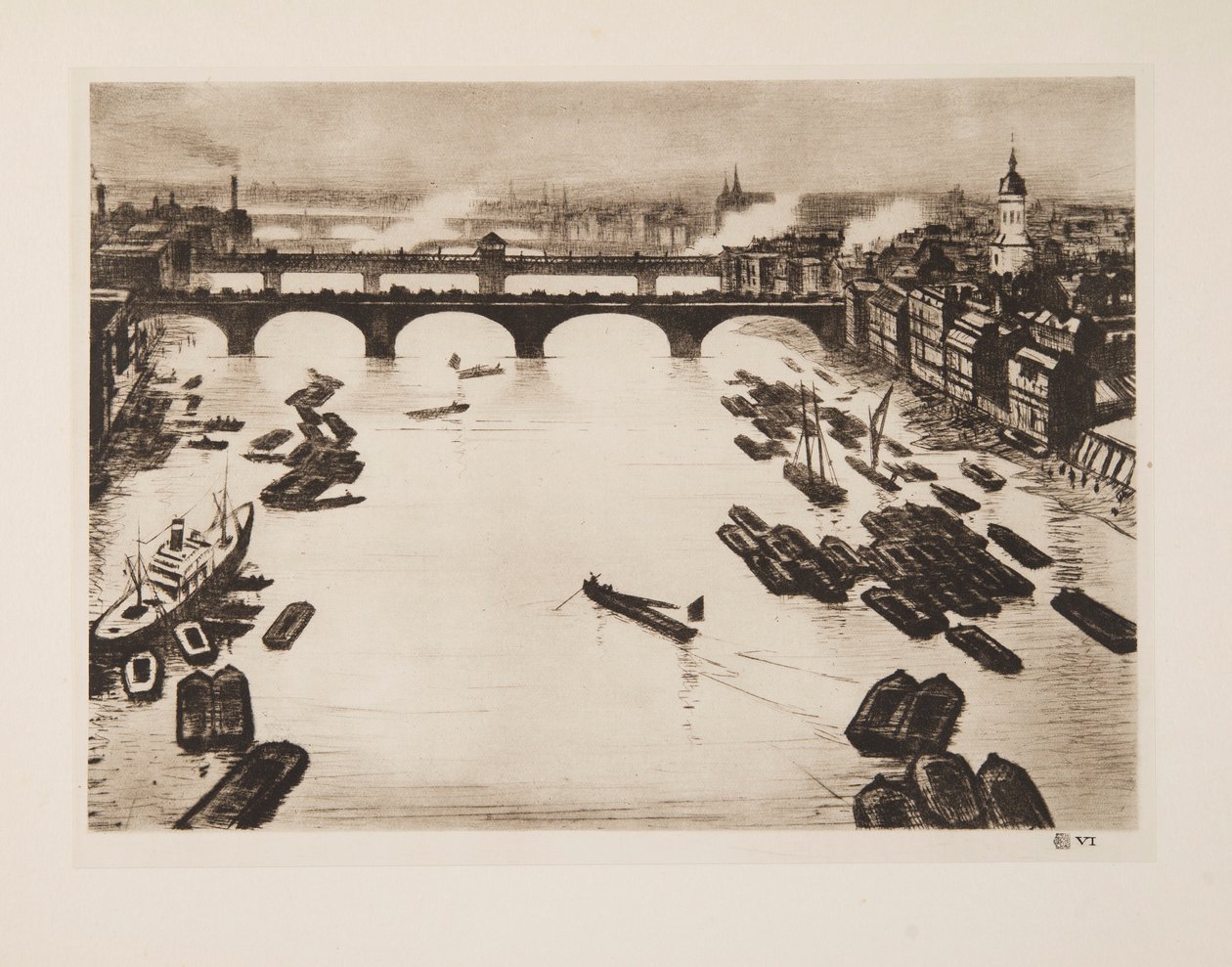 London Bridges, pub. 1924. alkotó: Christopher Richard Wynne Nevinson
