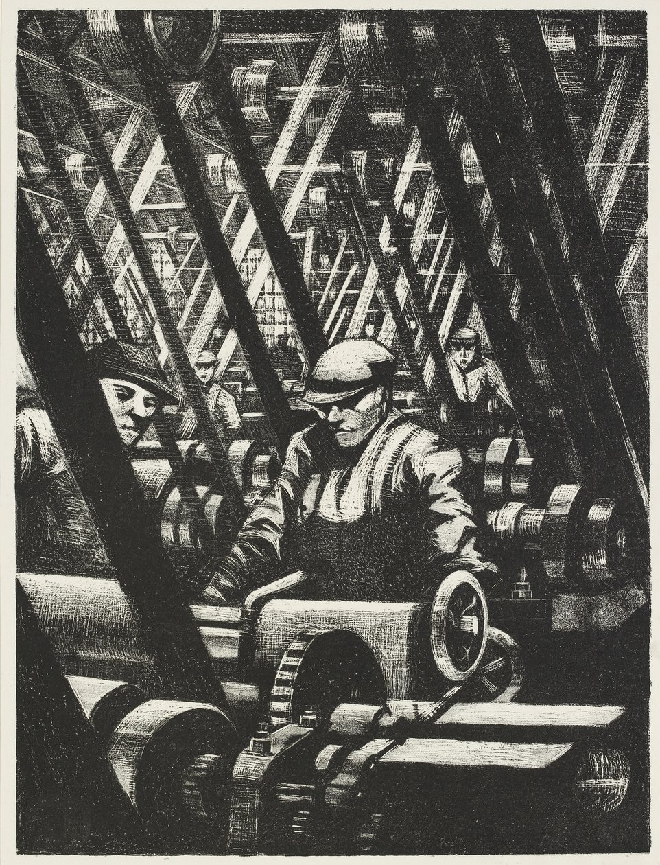 A motor gyártása, 1917 alkotó: Christopher Richard Wynne Nevinson