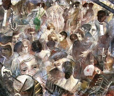 Nightclub, 1928 körül alkotó: Christopher Richard Wynne Nevinson