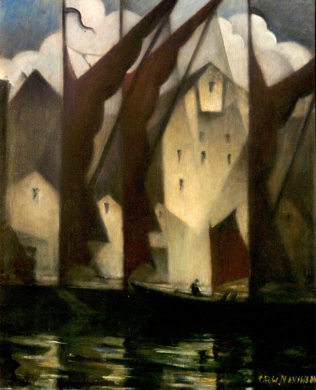 Thameside, 1941 alkotó: Christopher Richard Wynne Nevinson
