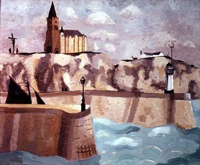 Templom a sziklán, Dieppe, 1929 alkotó: Christopher Wood