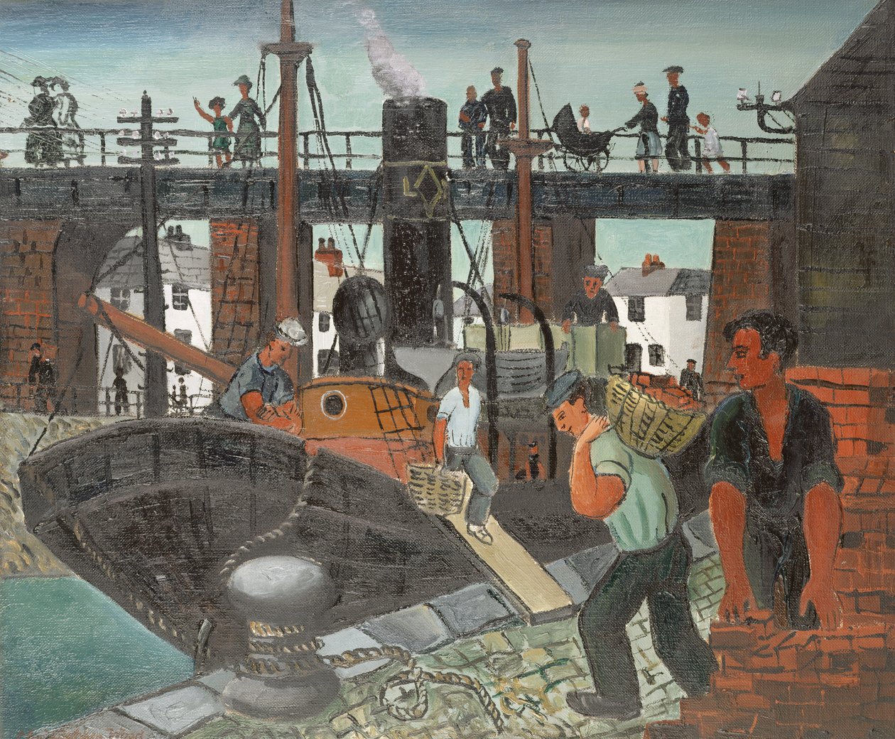 A csónakok berakodása, St. Ives alkotó: Christopher Wood
