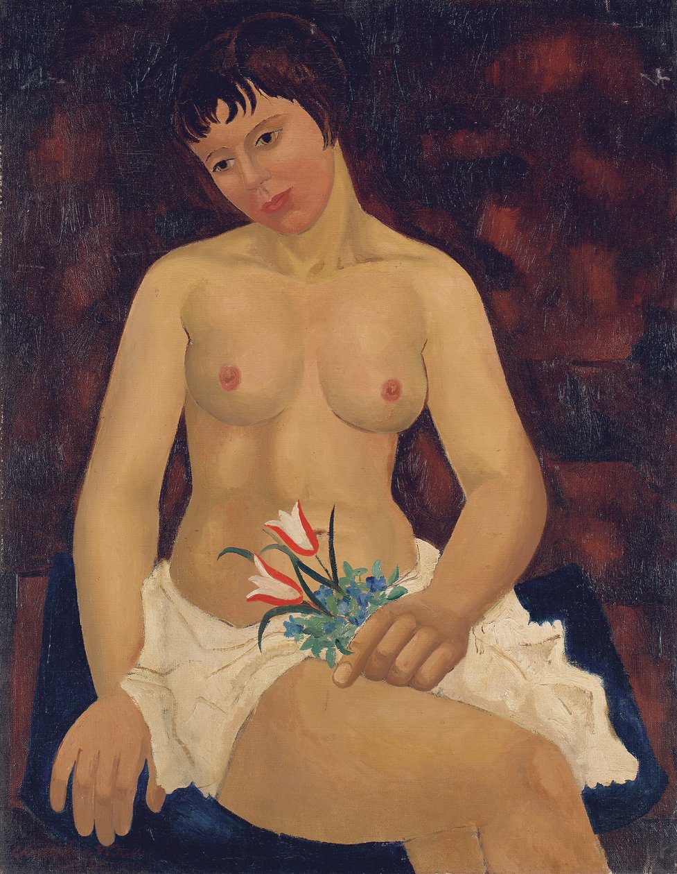 Akt tulipánokkal alkotó: Christopher Wood