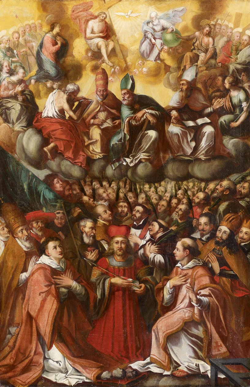Mindenszentek oltára a Szentháromsággal alkotó: Circle of Christoph Thomas Scheffler