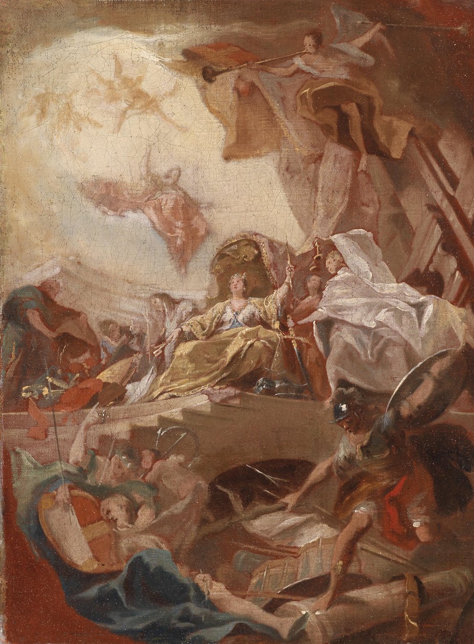 Egy fejedelmi ház allegorikus dicsőítése alkotó: Circle of Johann Evangelist Holzer